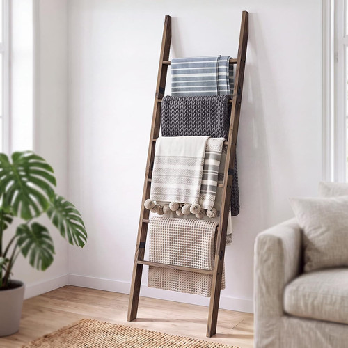 Tier blanket ladder acacia - ladder,