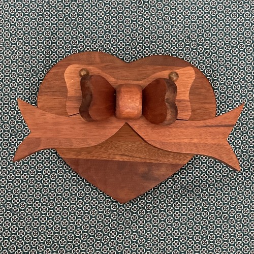 Vintage handmade wooden heart - vintage,